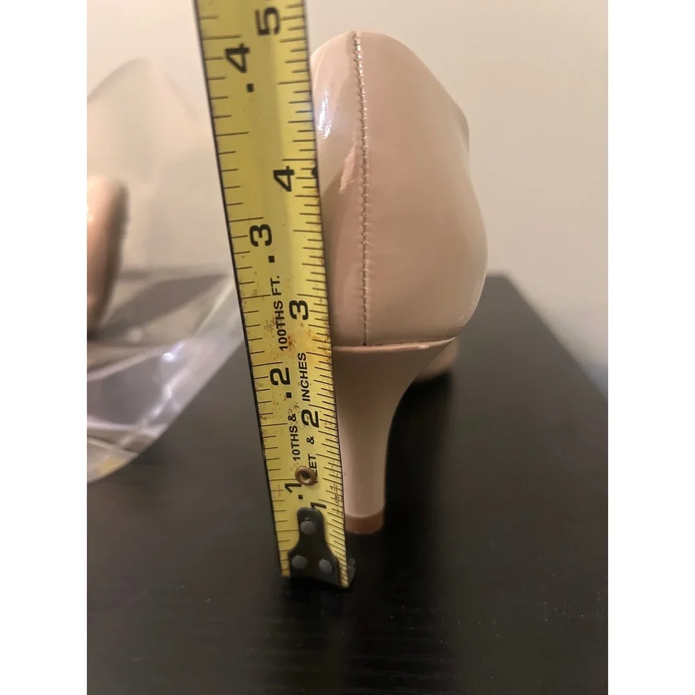 LifeStride Nude Parigi Pump Heels Size 7M Patent Office Classic